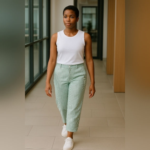 Brixton Vancouver Utility Pants Super High Waist Straight Leg Size 28 - Picture 3 of 9